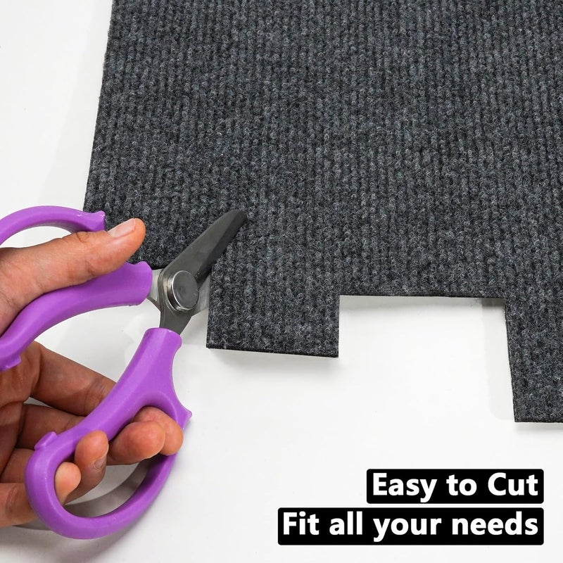 Orgthin Carpet Tiles Peel and Stick, Self Adhesive Carpet Floor Tile 12” x 12”, Dark Grey Soft Padded Flooring Sticker, Home Decor for Bedroom Living Room Office, 10 Tiles per Box, 10 sq ft per Box - Image 5